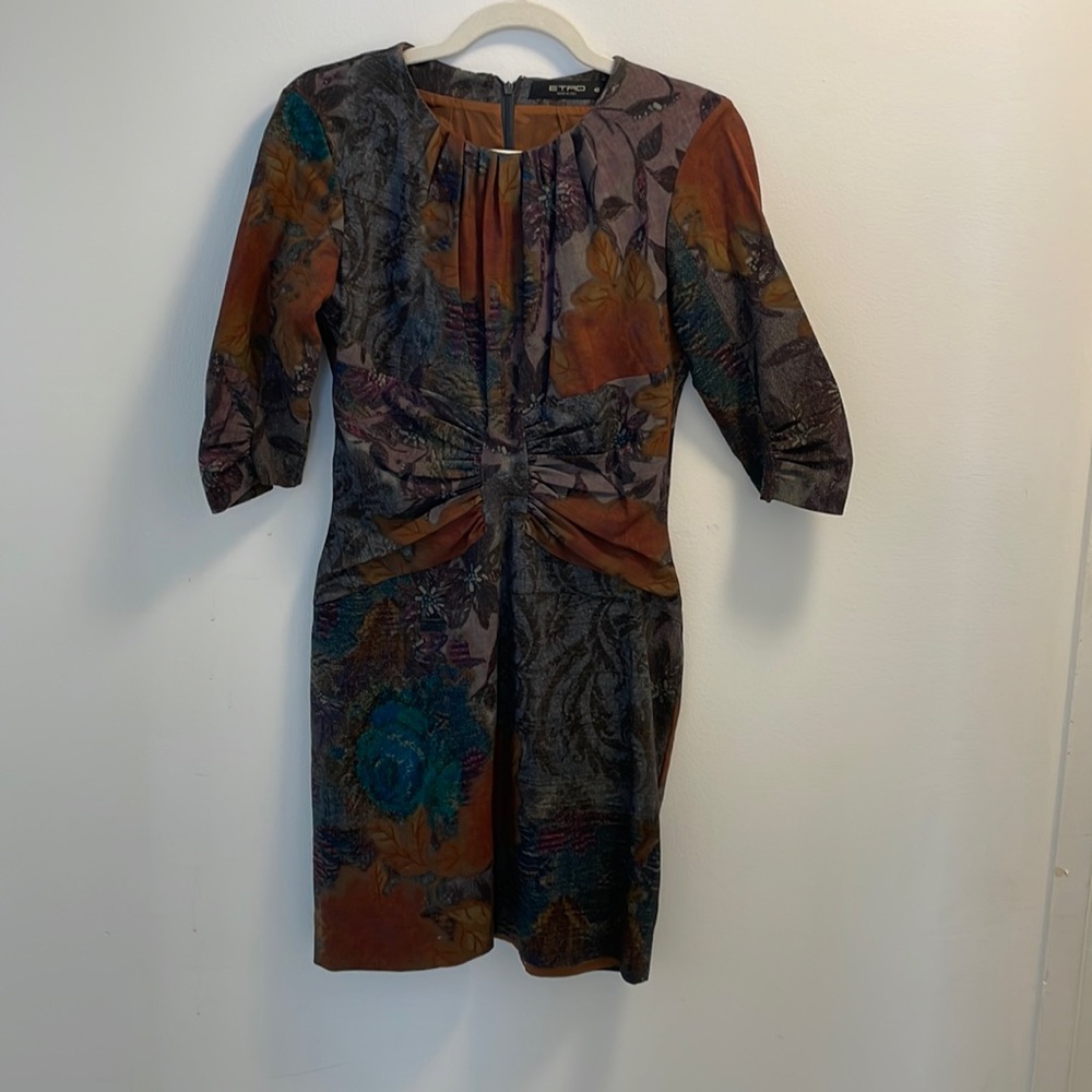 ETRO wool size 42 made in Italy short dress